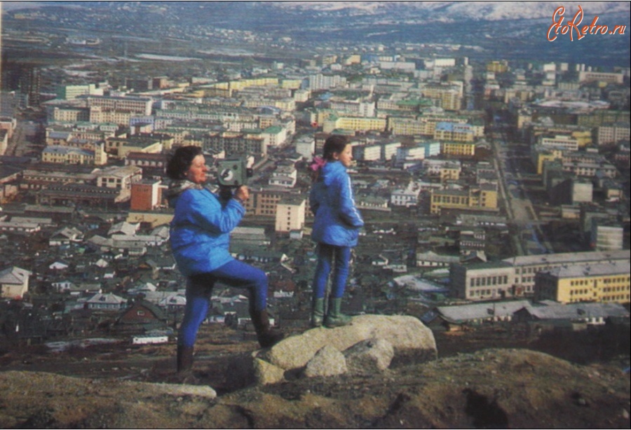 Магадан - Вид на город в 1984 году