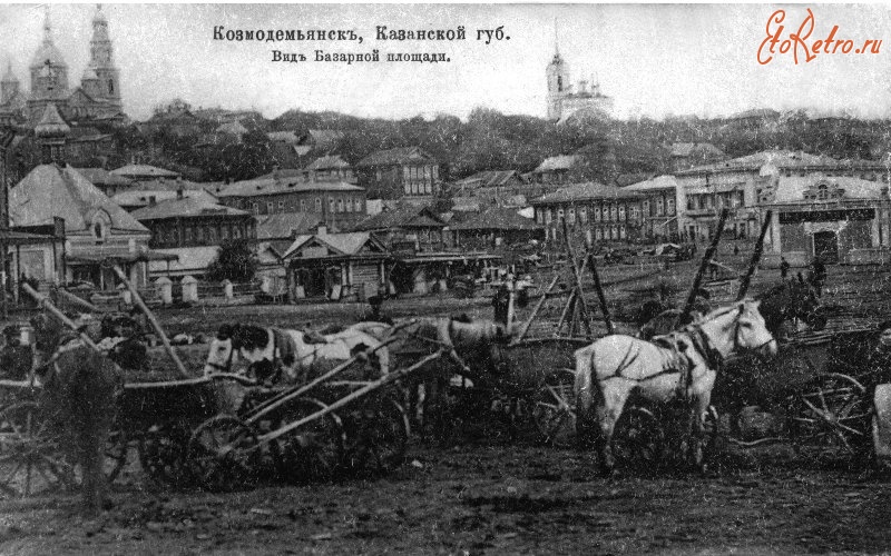 Козьмодемьянск - Видъ Базарной площади