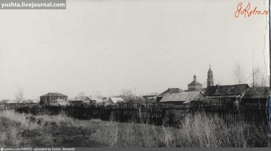 Рязанская область - Юшта. Вид на Казанскую церковь со стороны ул.Малые Выселки