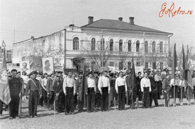 Хвалынск - Празднование 1 Мая 1946 г.