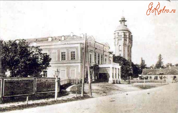 Житомир - Городской театр и водонапорная башня. Городской театр и водонапорная башня.