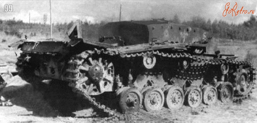 Ельня - Штурмовое орудие StuG III, подбитое под Ельней
