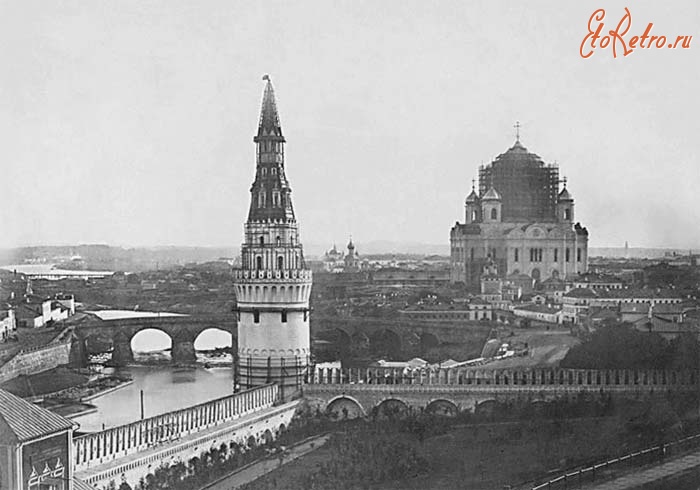 Москва - Строительство Храма Христа Спасителя