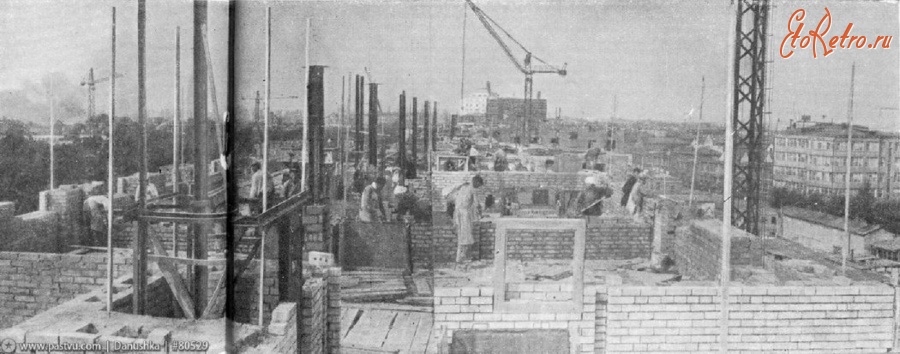 Москва - Строительство новых домов на Б. Калужской 1938—1939, Россия, Москва,