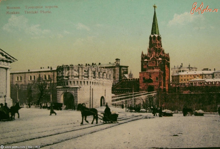 Москва - Вывоз снега с улиц 1901—1910, Россия, Москва,