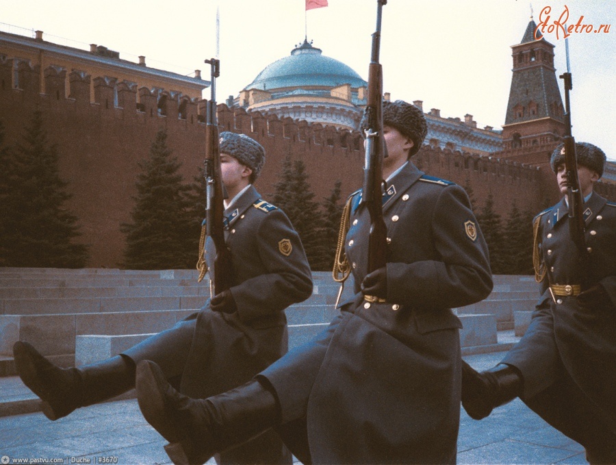 Москва - Смена караула у мавзолея В. И. Ленина 1989, Россия, Москва,