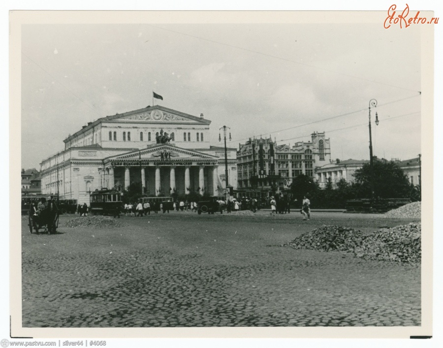 Москва - Театральная площадь. Большой театр 1930, Россия, Москва,
