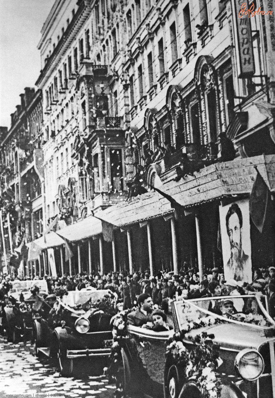 Москва - Торжественная встреча челюскинцев. Июнь 1934 года , Россия, Москва,