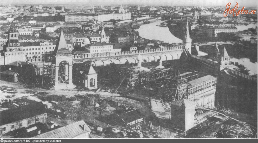 Москва - Сооружение памятника Александру II в Кремле 1896—1897, Россия, Москва,