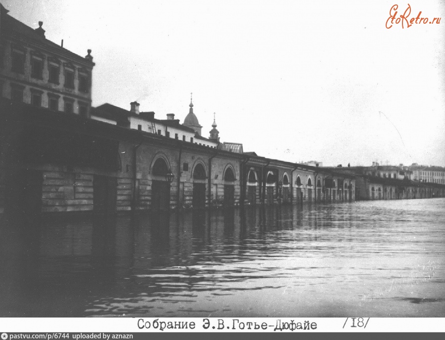 Москва - Москворецкая набережная. Наводнение 1908 года, Россия, Москва,