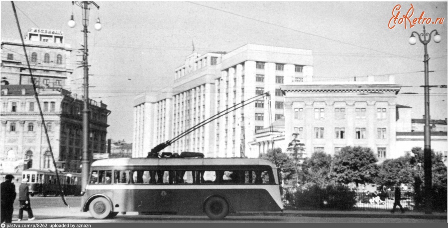 Москва - Троллейбус на Театральной площади 1938—1940, Россия, Москва,