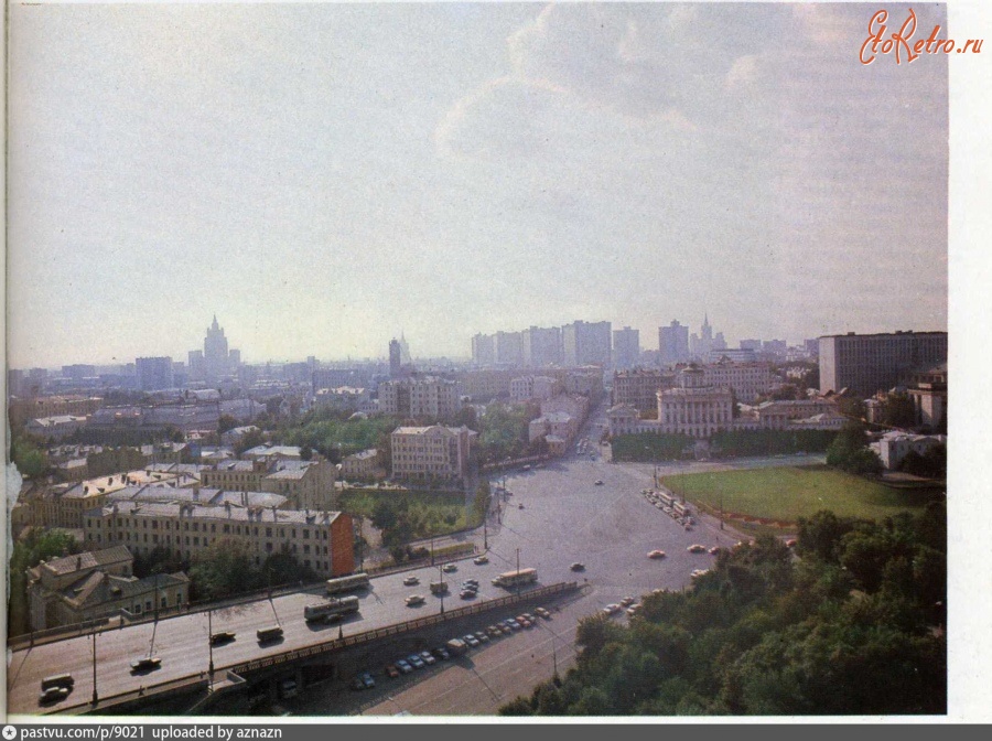 Москва - Панорама с Водовзводной башни Кремля 1978—1980, Россия, Москва,