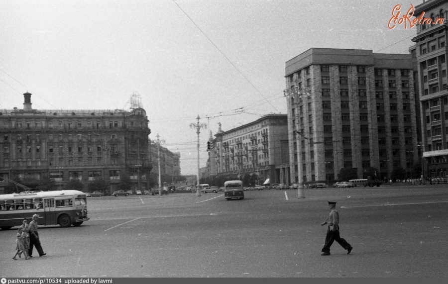Москва - Манежная площадь, август  1960, Россия, Москва,