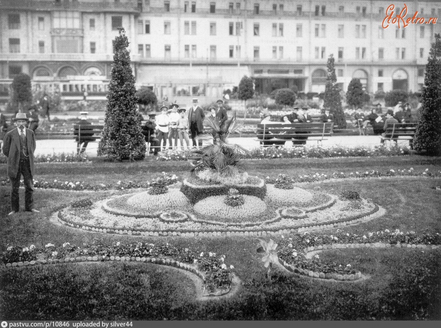 Москва - Цветник на Театральной площади 1913, Россия, Москва,
