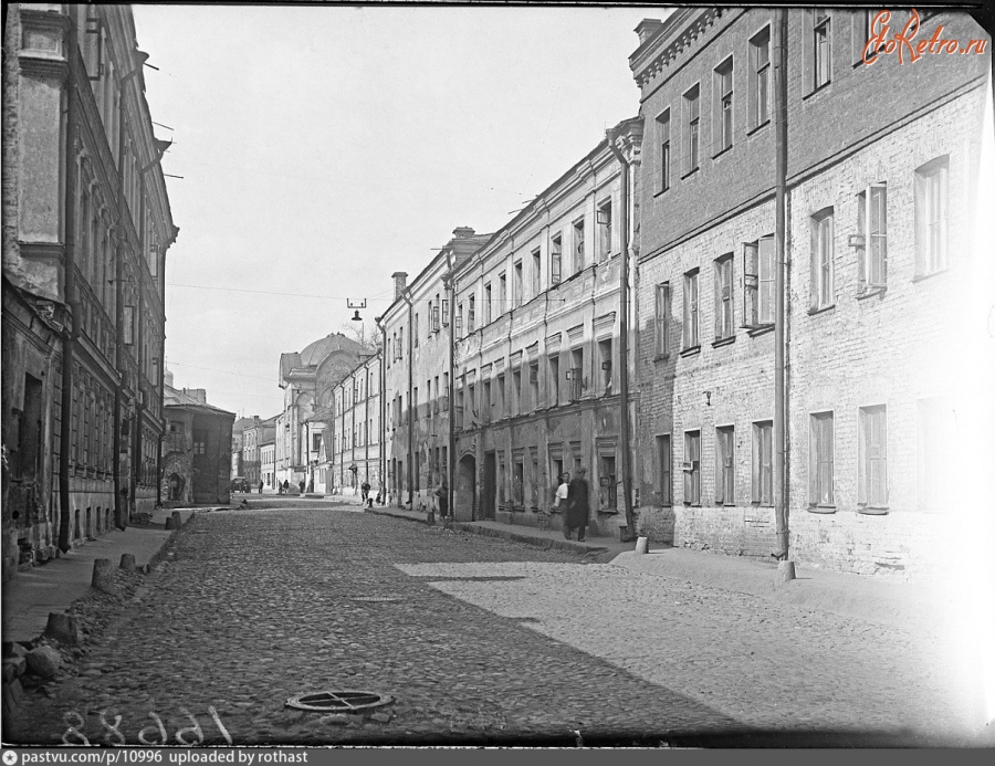 Москва - Мокринский переулок. Вид от церкви Зачатия Анны 1930—1940, Россия, Москва,