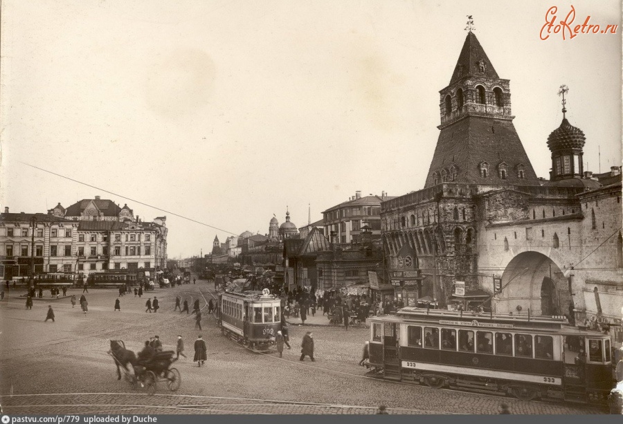 Москва - Китайгородская стена в районе Лубянской площади 1920—1930, Россия, Москва,