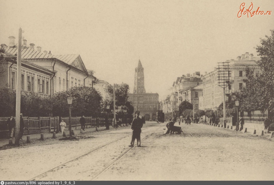 Москва - Вид на Сухареву башню со стороны Мещанской улицы 1901—1903,