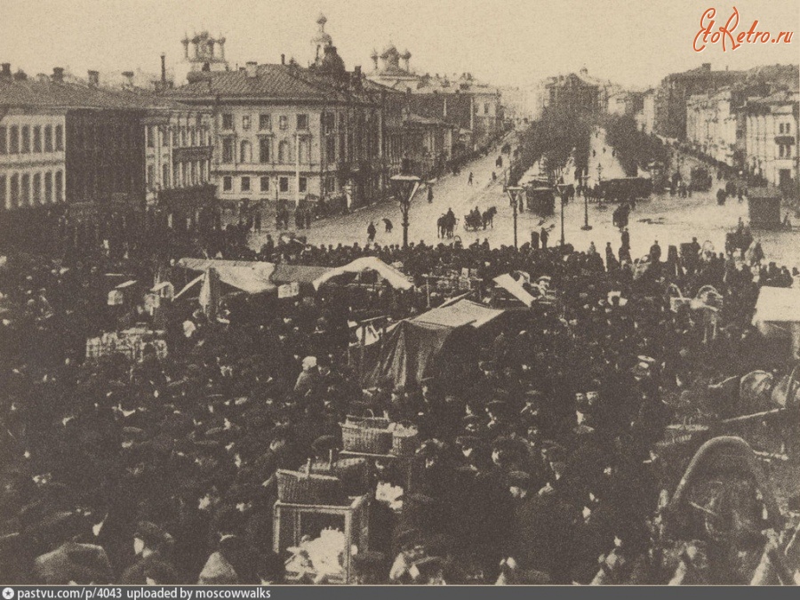 Москва - Рынок на Трубной площади 1890—1910, Россия, Москва,