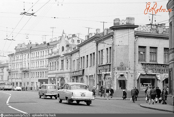 Москва - Улица Дзержинского в сторону Сретенских ворот 1968, Россия, Москва,