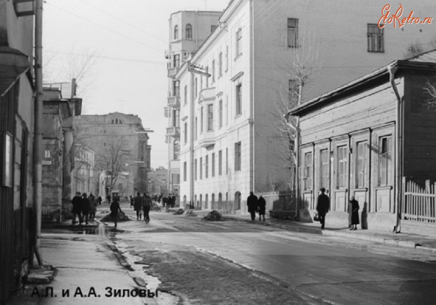 Москва - Гагаринский переулок (тогда ул. Рылеева), 1967 год.
