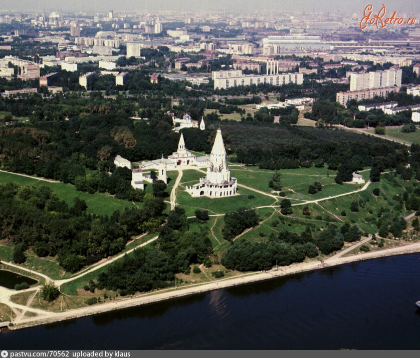 Москва - Парк Коломенское и Нагатино, вид сверху