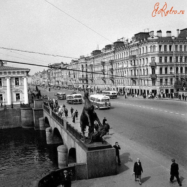 Санкт-Петербург - Аничков мост.1966 г.
