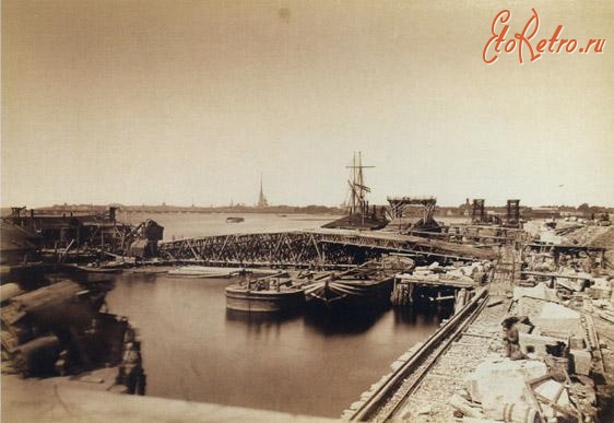 Санкт-Петербург - Строительство Литейного моста.
