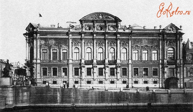 Санкт-Петербург - Дворец Белосельских-Белозерских,Дворец Белосельских-Белозерских. Вид со стороны Фонтанки.