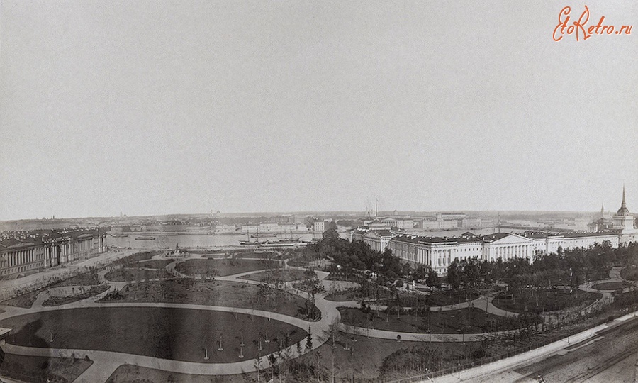 Санкт-Петербург - Когда-то Александровский сад и Сенатская площадь выглядели так.