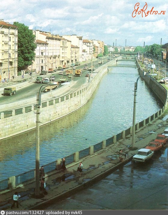 Санкт-Петербург - Вид Обводного канала от Ново-Московского до Царскосельского железнодорожного моста