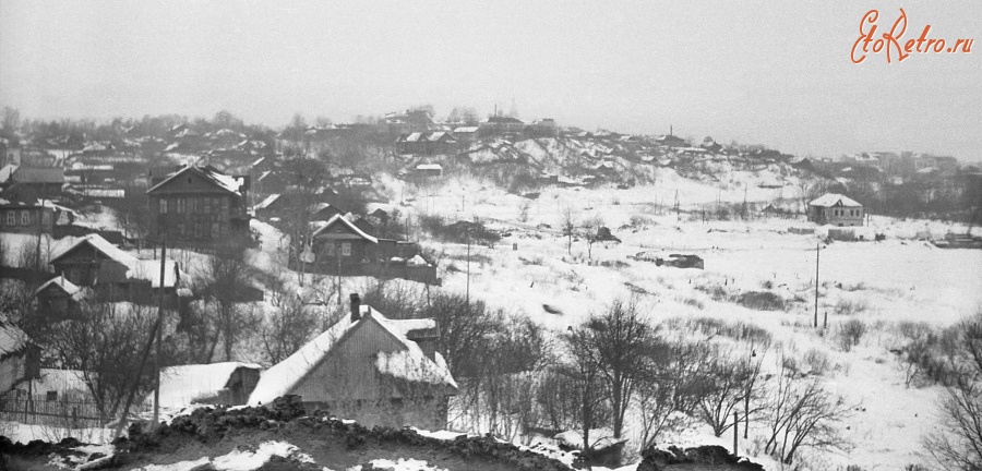 Чебоксары - Вид с Московского моста. Зима 1978-1979 года