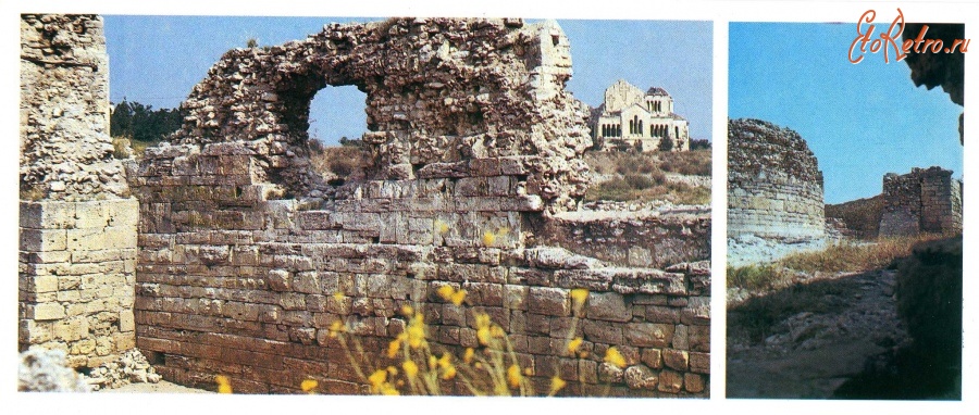 Автономная Республика Крым - Часть оборонительной стены Херсонеса. Башня Зенона.