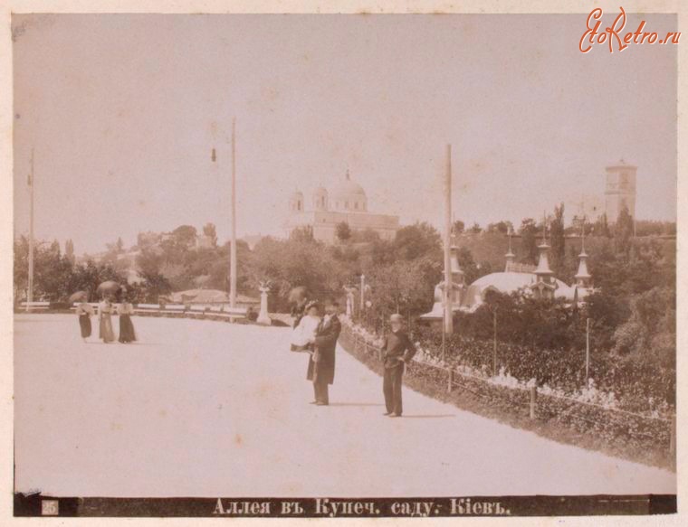 Киев - Аллея в Купеческом саду, 1900-1909