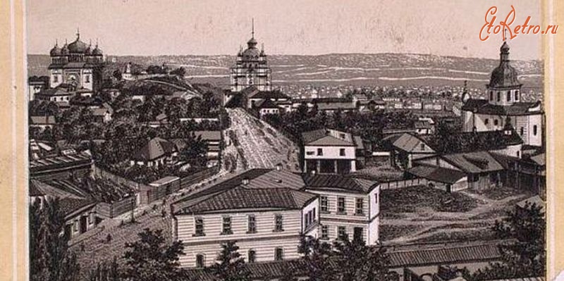 Киев - Вид Киева  в 1870 году.