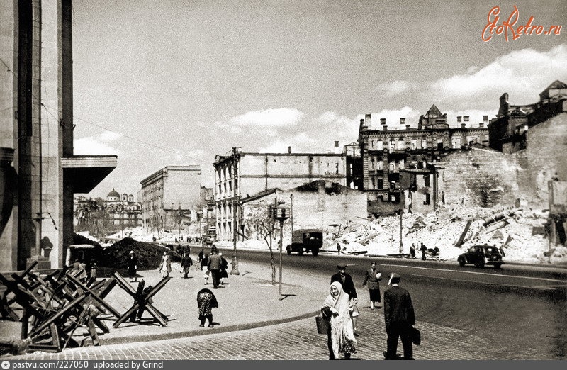Киев - Київ.  Хрещатик  в 1941 році.