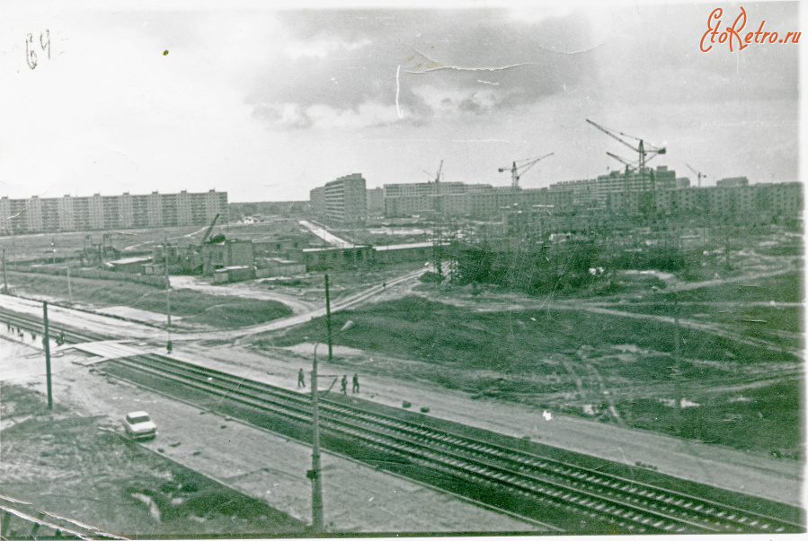 Киев - 1969 год. Киев. Борщаговка. Вид из окна дома № 5 по ул. Картвелишвили (Владимира Покотило).