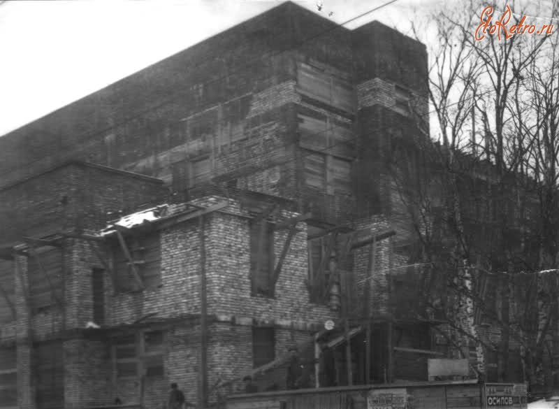 Архангельск - Строительство здания Госбанка  в 1931 г.