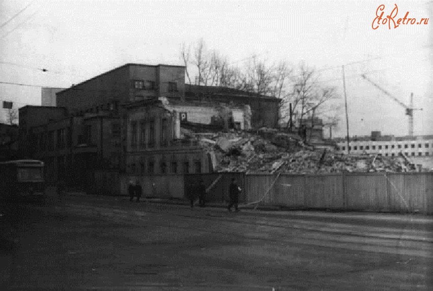 Архангельск - Снос бывшего дома купца А.И. Костогорова в конце 1960-х гг.