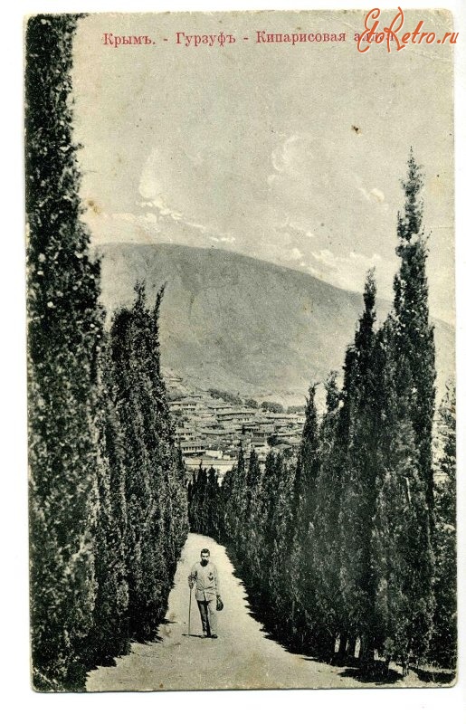 Гурзуф - Крым. Гурзуф. Кипарисовая аллея, 1900-1917