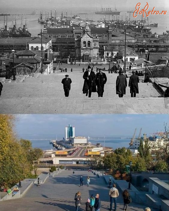 Одесса - Одеса.  Порт раніше і тепер.