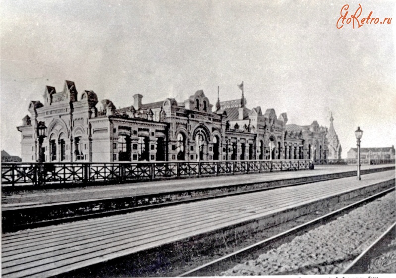 Коростень - Железнодорожный вокзал станции Коростень Юго-Западный перед открытием движения на линии Киев-Ковель.
