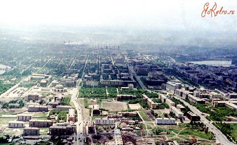 Донецк - Донецк с высоты, 60-е годы.