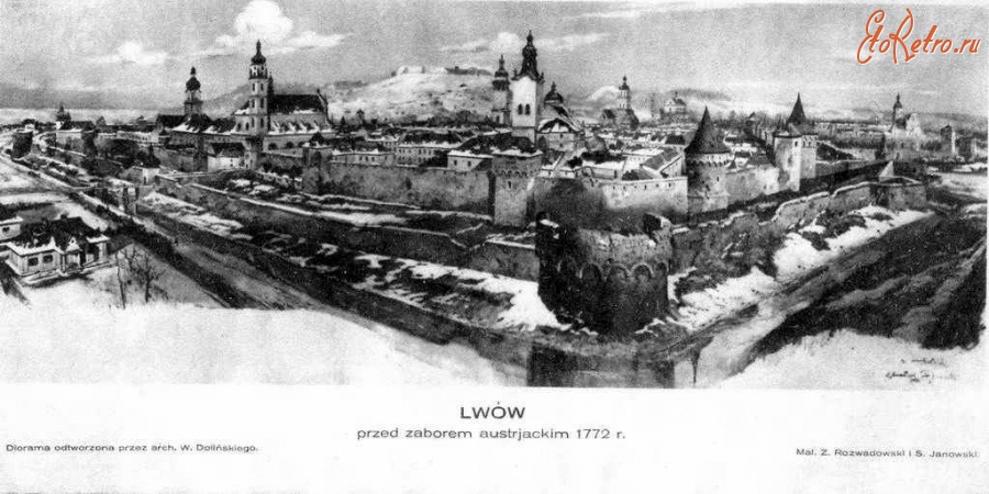 Львов - Панорама  Львова. 1772 р.