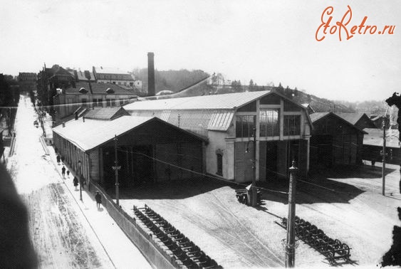 Львов - Львів.  Між двома першими ангарами старого депо збудували ще один в 1928-1929 рр.