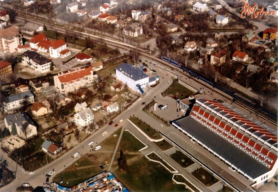 Трускавец - Трускавець. Вид частини міста в районі вокзала.