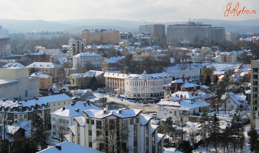 Трускавец - Трускавець взимку.Панорама міста.