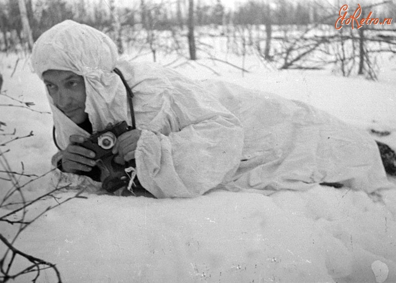 Волгоград - Фотокорреспондент В.А.Темин на передовой во время обороны Сталинграда