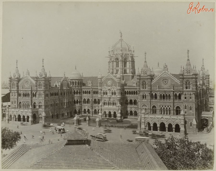 Индия - Железнодорожная станция в Бомбее. 1900