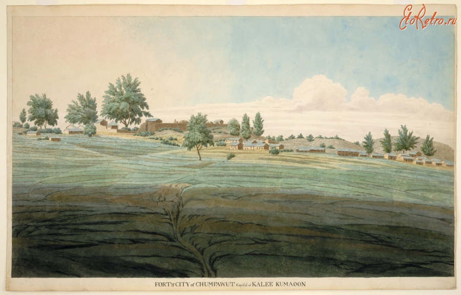 Индия - Форт Чампават в Кали, Кумаон, 1815