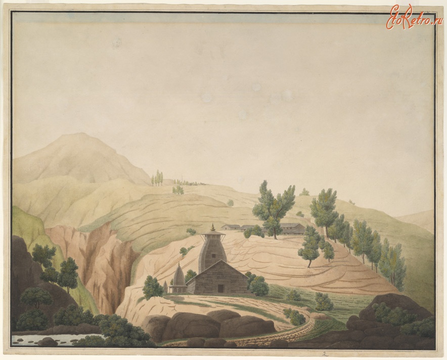 Индия - Деревня Бархаити в Гарвале, Уттар-Прадеш, 1808